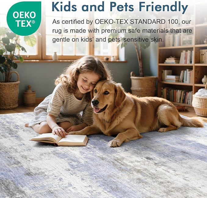 6x9 Ft Large Area Rugs for Living Room, Soft Non-Slip Washable Rugs Modern - Image 5
