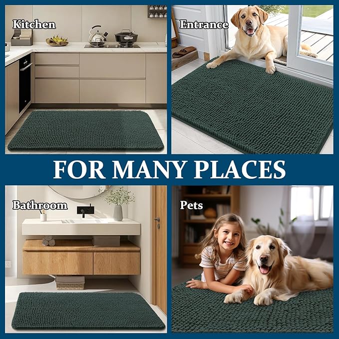 OLANLY Dog Door Mat for Muddy Paws 40x32, Absorbs Moisture and Dirt, Absorbent - Image 8