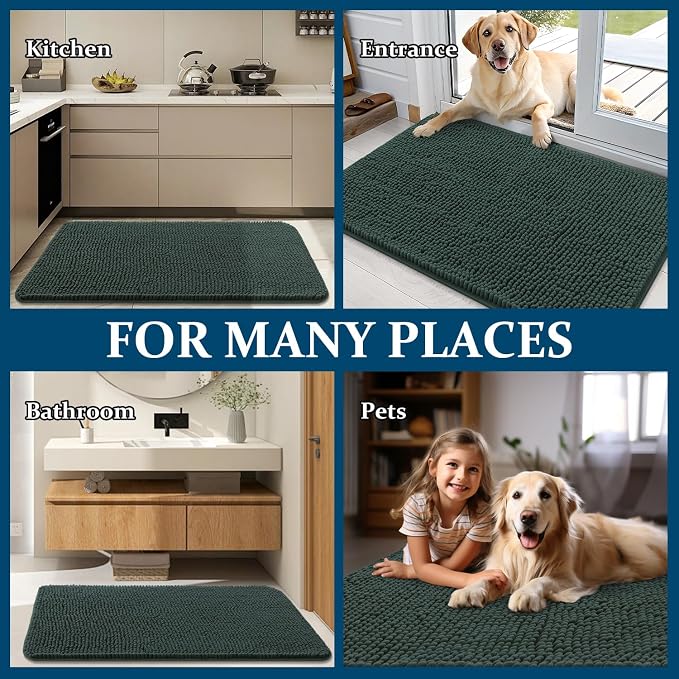 OLANLY Dog Door Mat for Muddy Paws 59x24, Absorbs Moisture and Dirt, Absorbent - Image 8