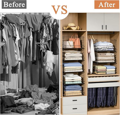 Yociyoga 5-Tier Stackable Closet Organizers and Storage Shelves, Closet Shelf - Image 7