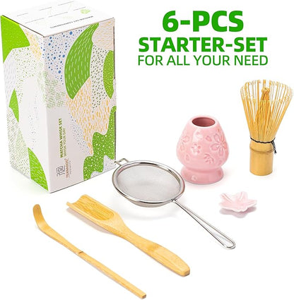 TEANAGOO Matcha Whisk Set, 6-PCS Traditional Starter Set, 100 Prongs Whisk - Image 6