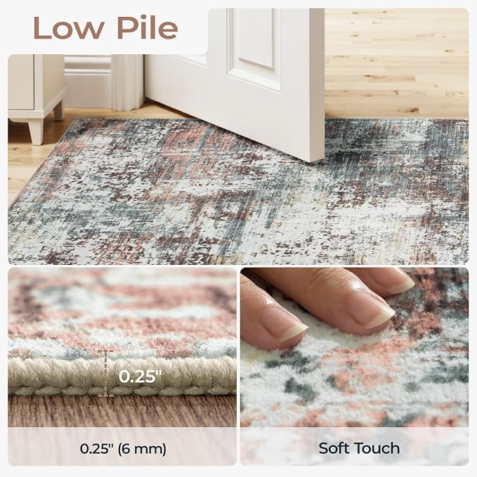 8x10 Area Rugs for Living Room, Abstract Modern Washable Rug, Indoor Soft - Image 3