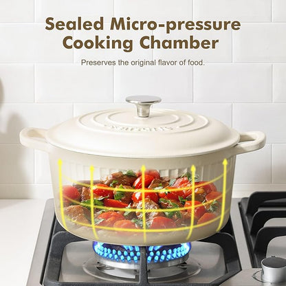 SENSARTE Enameled Cast Iron Dutch Oven Pot - Image 3