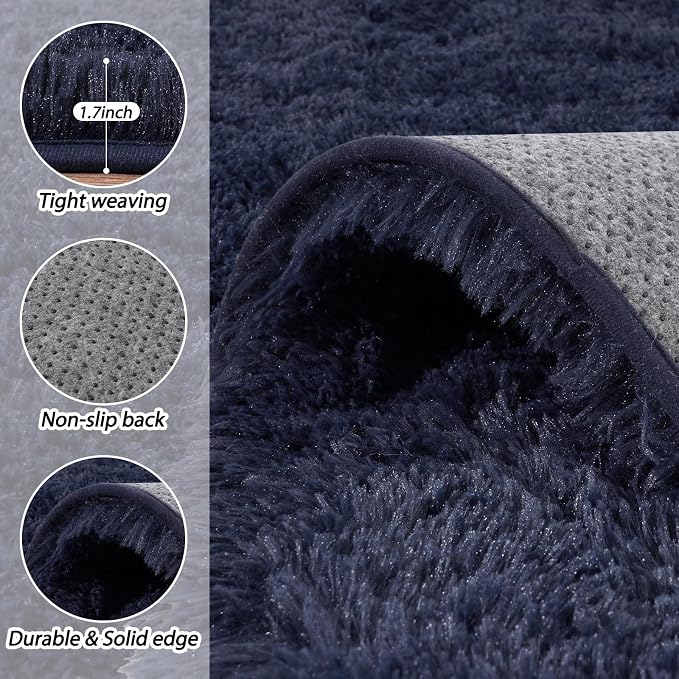 5x7ft Fluffy Fuzzy Area Rug for Living Room Bedroom, Ultra Soft Rugs for Living - Image 5