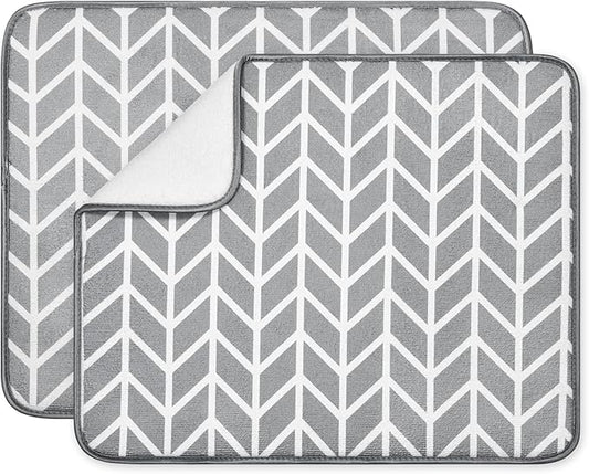 SUBEKYU Dish Drying Mat for Kitchen Counter, Absorbent Microfiber Dishes by SUBEKYU