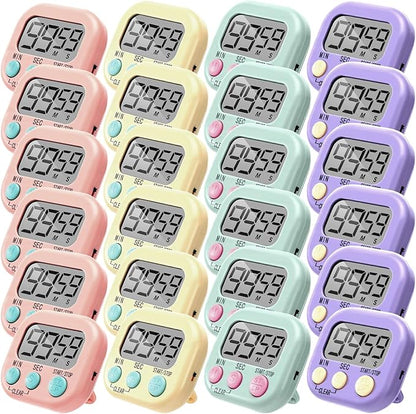 Weewooday 24 Pcs Digital Kitchen Timer Magnetic Timer Bulk On/Off Switch Minute by Weewooday
