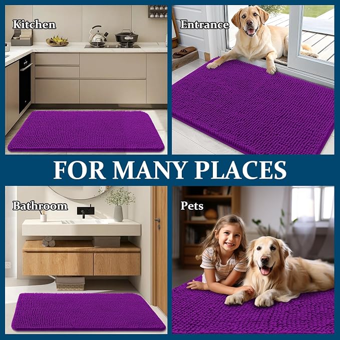 OLANLY Dog Door Mat for Muddy Paws 47x32, Absorbs Moisture and Dirt, Absorbent - Image 8