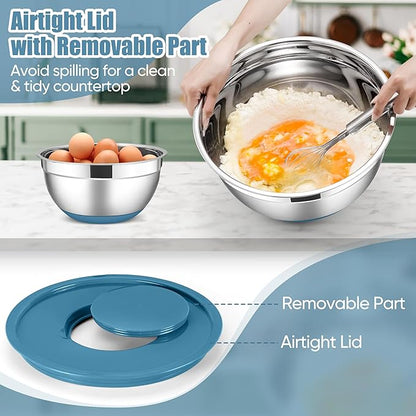 E-far Stainless Steel Mixing Bowls - Image 6