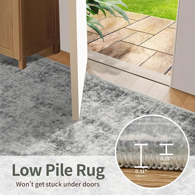 Rugxara 6x9 Area Rugs for Living Room Bedroom, Large Washable Rug, Non Slip & - Image 7