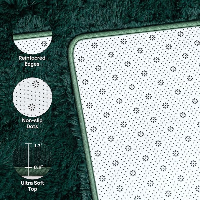 Deerhoo Large Shag Area Rugs 9 x 12, Plush Fuzzy Rugs - Image 4