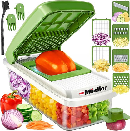 Mueller Vegetable Chopper, Mandoline Slicer, Food Veggie Chopper, Cheese Grater by Mueller