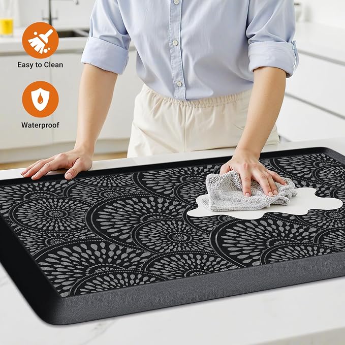 Mattitude Kitchen Mat, 17.3x28in Heavy Duty Ergonomic Comfort Foam Standing - Image 5