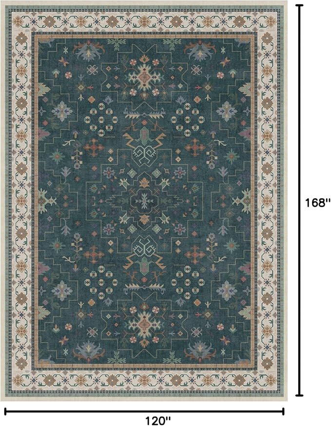 Hazo Haus Dark Green Oushak Living Room Rug 10x14 - Image 2