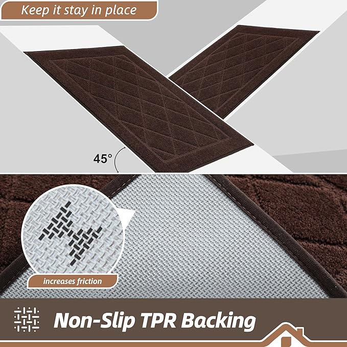 BEQHAUSE Dirt Trapper Door Mat 20" x 32", Doormat Non-Slip Entryway Rugs - Image 5