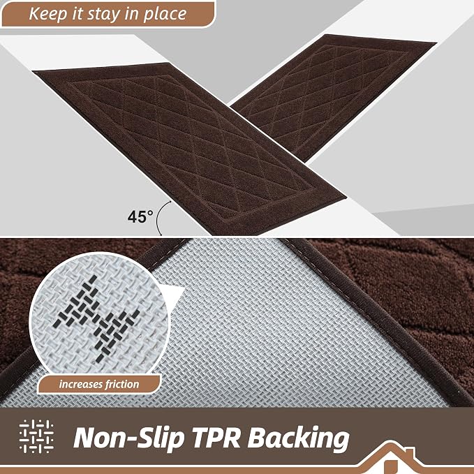 BEQHAUSE Dirt Trapper Door Mat 24" x 36", Doormat Non-Slip Entryway Rugs - Image 5