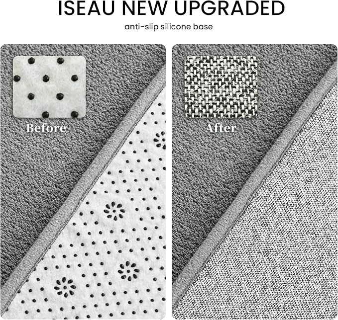 ISEAU 2x4 Runner Rug for Hallway, Soft Memory Foam Carpet - Image 5