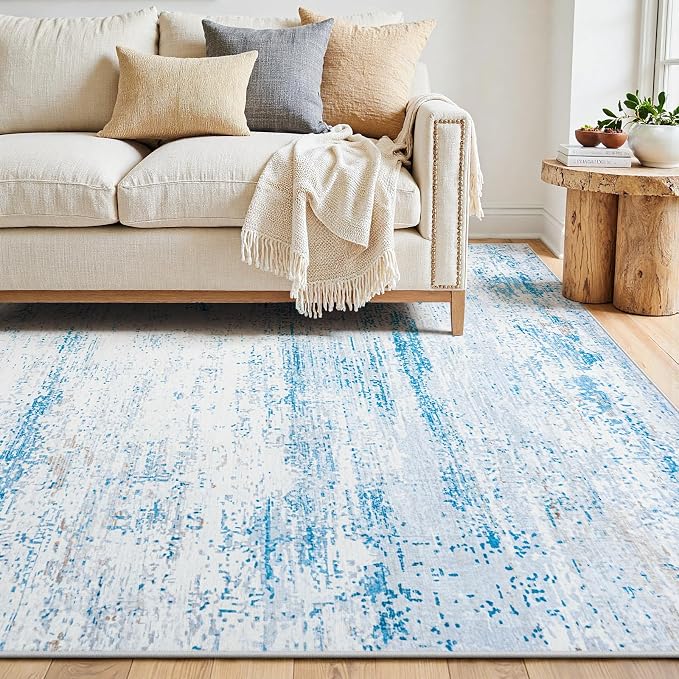 6x9 Area Rugs Washable Rug:Anti-Skid Abstract Modern Living Room Rug Soft Thin - Image 9