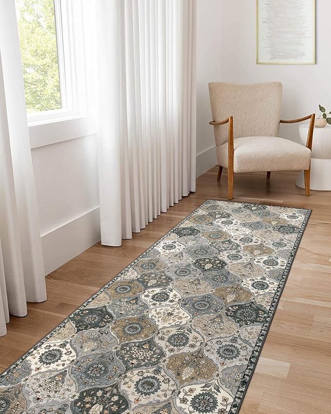 Lahome Moroccan Trellis Washable Runner Rug, 2x6 Runners by Lahome