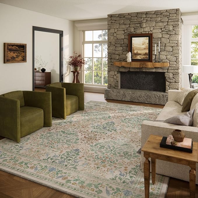 9x12 Area Rugs for Living Room: Washable Bedroom Rug Vintage Area Rug Stain by palohom