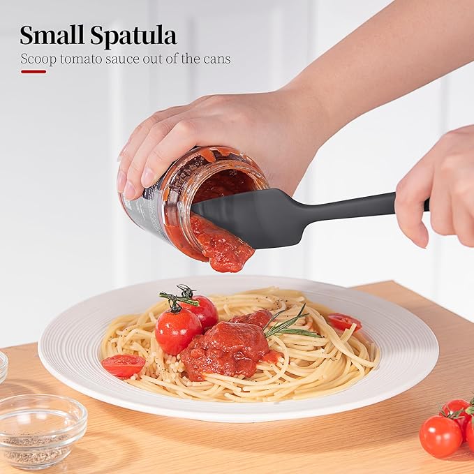 Heat Resistant Silicone Spatula Set of 3, Luxiwise 600ºF High Temp Baking - Image 7
