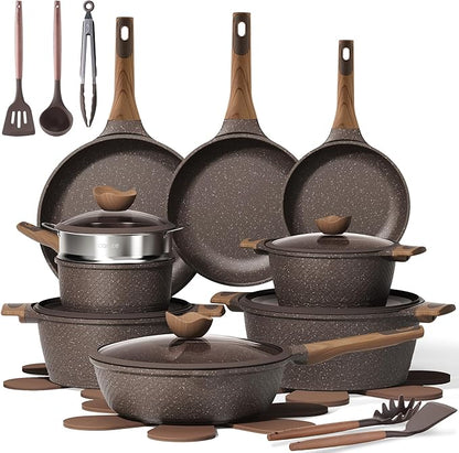 CAROTE 26PCS Pots and Pans Set Non Stick, Cookware Set Pots and Pans Induction by CAROTE