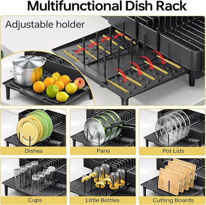 Urackify Dish Drying Rack for Kitchen Counter, 304 Stainless Steel Dish Rack - Image 5