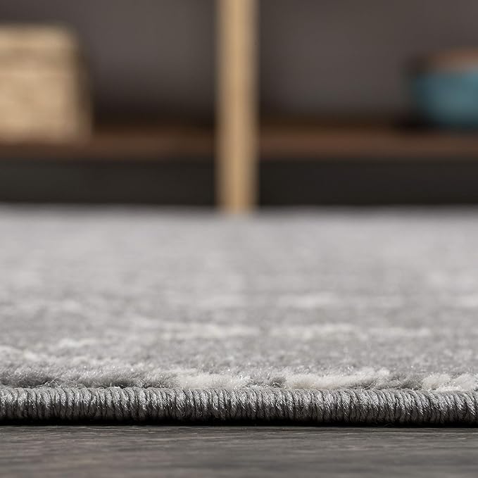 JONATHAN Y Boho Vintage Diamond Gray/Ivory Square Area Rug 8X8 ft, Moroccan Hype - Image 6