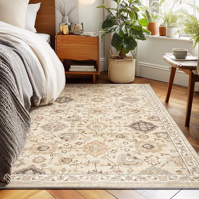 Machine Washable Small Rugs for Entryway: Door Mat Indoor Entrance 4x6 Area Rug - Image 5