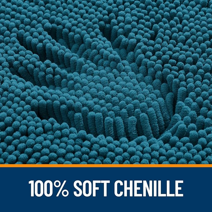 OLANLY Toilet Rugs U-Shaped 24x20, Extra Soft Absorbent Chenille Contour - Image 3