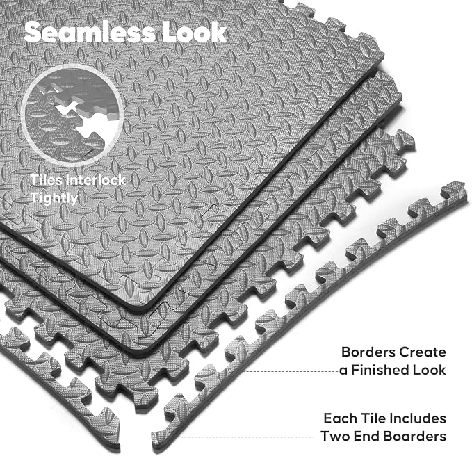32 Pack Home Gym Mat, Puzzle Exercise Mat, 1of EVA Interlocking Foam Floor Tiles - Image 6
