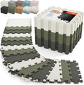 AIRHOP 18 PCS Gym Floor Mat, EVA Foam Puzzle Gym Mat, High-Density Interlocking by Airhop