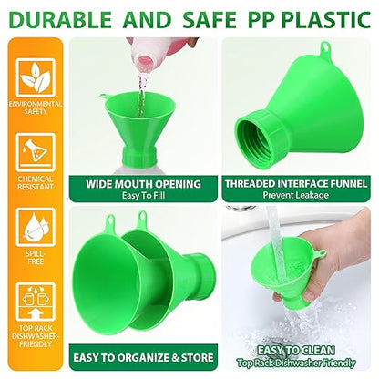 Threaded Funnel Easy Fill Funnel, Twist On Empty Spray Bottle Refill Adapter Fit - Image 3