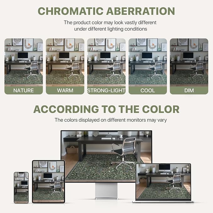 36"x48" Office Chair Mat for Hardwood Tile Floor, Under Desk Carpet Protector - Image 6