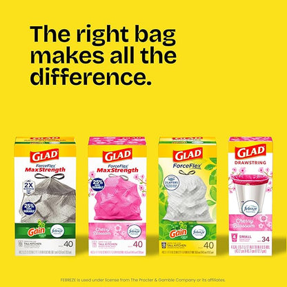 Glad ForceFlex Tall Kitchen Drawstring Trash Bags, 13 Gal, Fragrance Free - Image 11