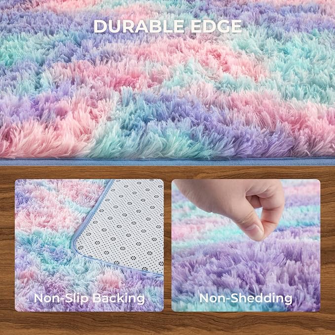 Litanika 8x10 Fluffy Shag Faux Fur Area Rug - Image 6