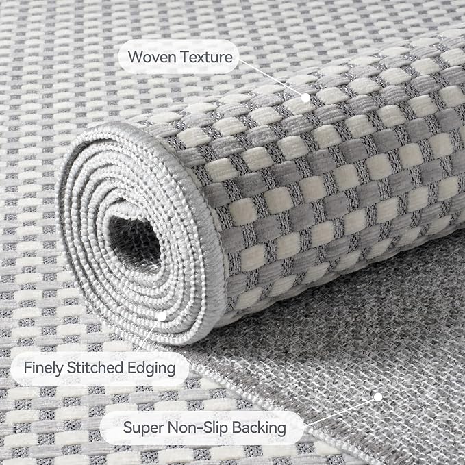 YDKGL 2x5 ft Hallway Runner Rug Boho Woven Washable Long Kitchen Runner Rugs - Image 5