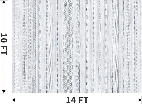 10x14 Area Rugs for Living Room Machine Washable Rug Distressed Indoor Carpet - Image 2