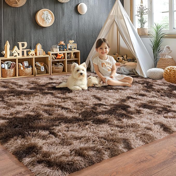Area Rugs 9x12 for Living Room, Ultra Soft Fluffy Rugs for Bedroom, Non-Slip - Image 2