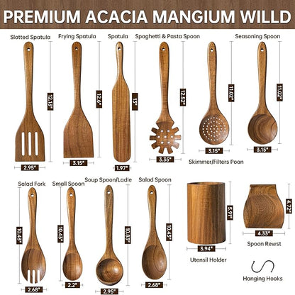 Wooden Utensil Set 12 PCS - Image 8