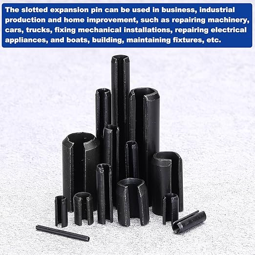 MECCANIXITY 25Pcs Slotted Split Roll Pins 2/5 Inch Dia. 1-4/5 Inch Length 65Mn - Image 5