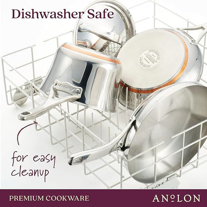 Anolon Stainless Steel & Hard Anodized Aluminum, Cookware Set - Image 4