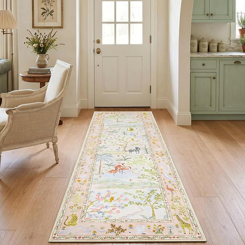 2x6 Hallway Runner Rug Non Slip Forest Nursery Runners Washable Stain Resistant by Garvee