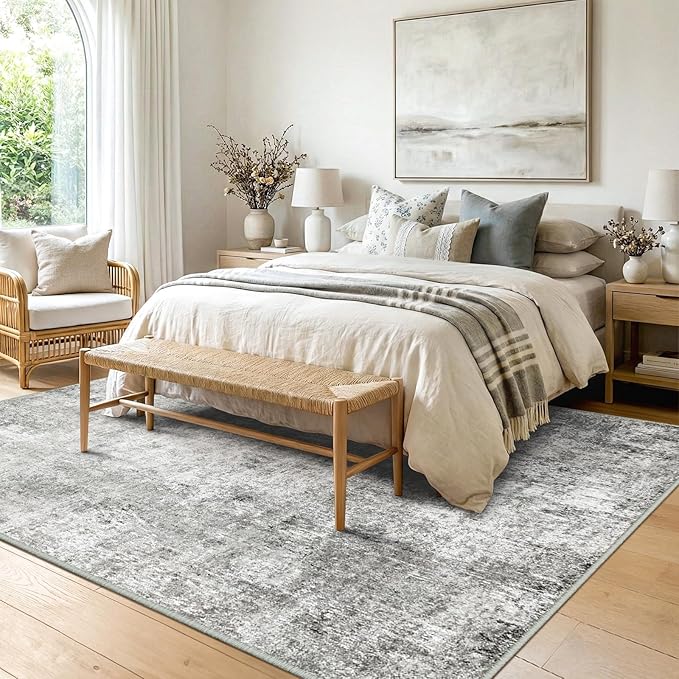 RELEANY Washable Area Rugs 5'x8' Non-Slip Modern Abstract Soft - Image 2