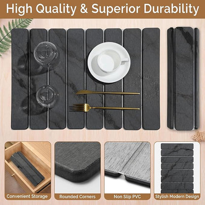 2 PCS Stone Dish Drying Mat for Kitchen Counter, Quick Dry Stone Dishes Mats - Image 4