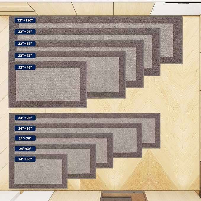 Machine Washable Kitchen Rug 24" x 96", Non Slip Kitchen Mat - Image 4