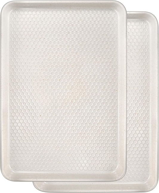 Wildone Baking Sheet Pan Set, Honeycomb Embossed Nonstick Baking Sheet 15x10 In by Wildone