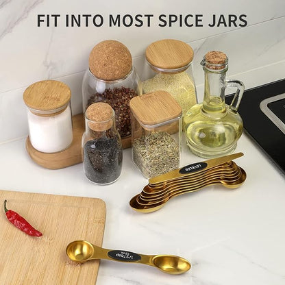 Magnetic Measuring Spoons Set, Stainless Steel, Dual Sided, Dual Sided - Image 4