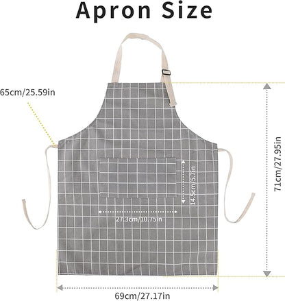 Tosewever 2 Pack Cotton Adjustable Bib Apron - Image 3