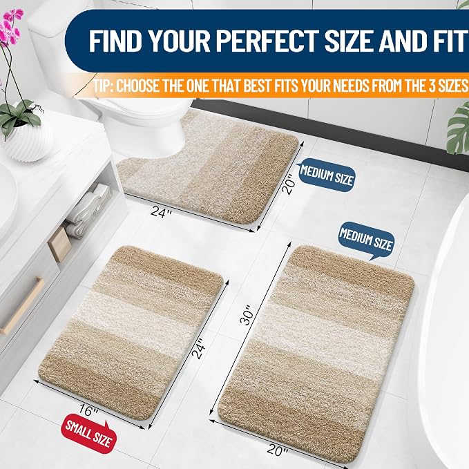 OLANLY Large Bathroom Rugs Mat 45x27, Extra Soft Absorbent Microfiber Bath Rugs - Image 2