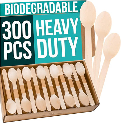 Disposable Wooden Spoons For Eating by EarthClusive